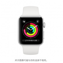  Apple/苹果 Apple Watch Series 3银色铝金属表壳搭配白色运动型表带