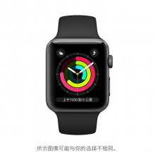 Apple/苹果 Apple Watch Series 3深空灰色铝金属表壳搭配黑色运动型表带