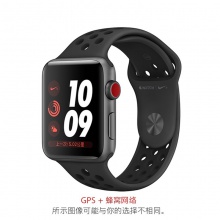 Apple/苹果 Apple Watch Nike+ Series 3深空灰色铝金属表壳搭配煤黑配黑色Nike运动表带