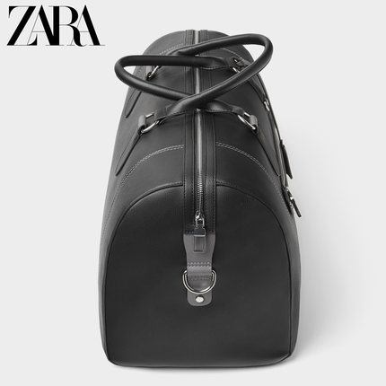 ZARA 新款 男包  黑色手提保龄球包旅行健身包 13125520040