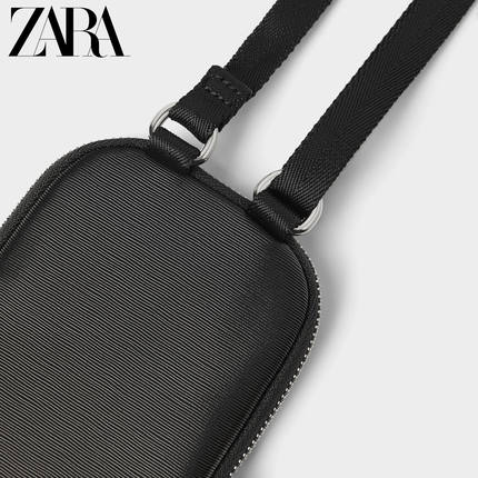 ZARA 新款 黑色手机套腰包斜挎包 13915520040