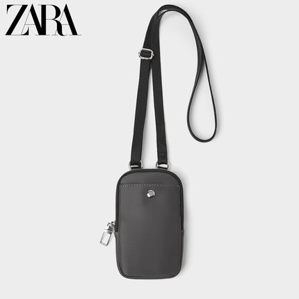 ZARA 新款 灰色手机套腰包斜挎包 13915520004