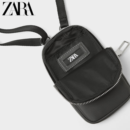ZARA 新款 灰色手机套腰包斜挎包 13915520004