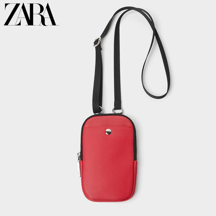 ZARA 新款 红色手机套胸包斜挎包 13917520020