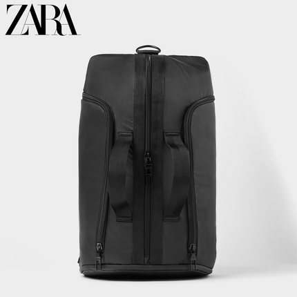 ZARA 新款 男包 黑色手提保龄球包旅行健身包 16128005040