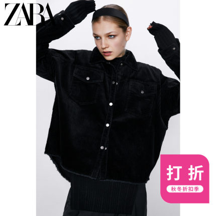 ZARA 新款 女装 灯芯绒衬衫外套 02740250800