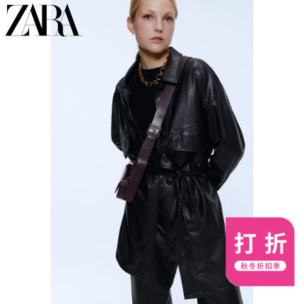 ZARA 新款 TRF 女装 皮革效果衬衫外套 07901212800