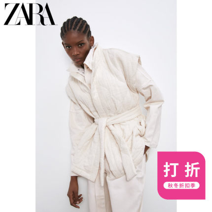 ZARA 新款 TRF 女装 度假风棉服背心 06929225712