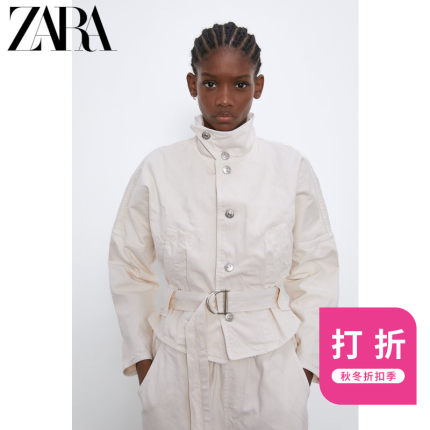 ZARA 新款 TRF 女装 缉线装饰牛仔夹克外套 00327201712