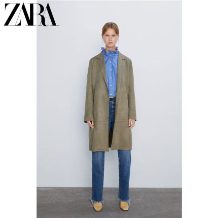ZARA 新款 女装 绒面质感效果大衣外套 02712626505