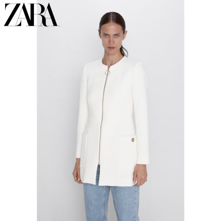 ZARA 新款 女装 口袋饰大衣外套 07837349251