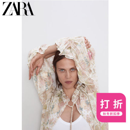 ZARA 新款 女装 印花罩衫 07521250252