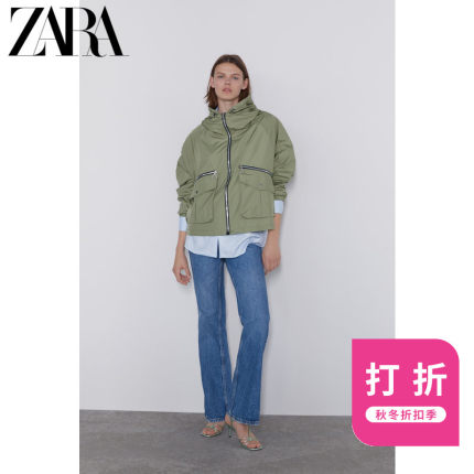 ZARA 新款 女装 口袋饰防水夹克外套06318223505
