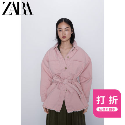 ZARA 新款 女装 配腰带夹克外套 04720221676