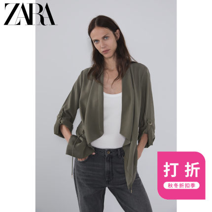 ZARA 新款 女装 带饰垂性外套 03046350505