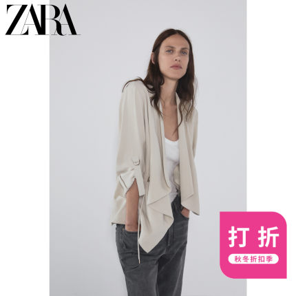 ZARA 新款 女装 带饰垂性外套 03046350711