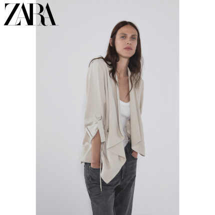 ZARA 新款 女装 带饰垂性外套 03046140711