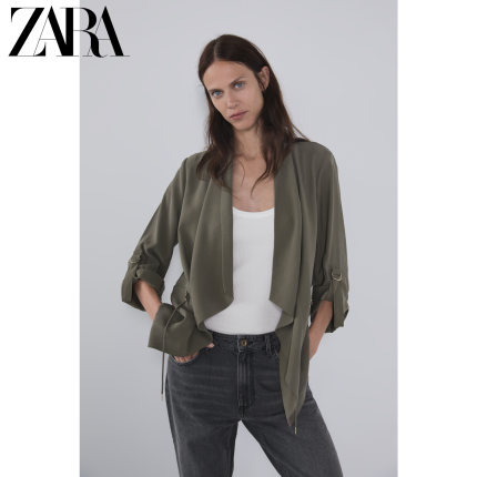 ZARA 新款 女装 带饰垂性外套 03046040505