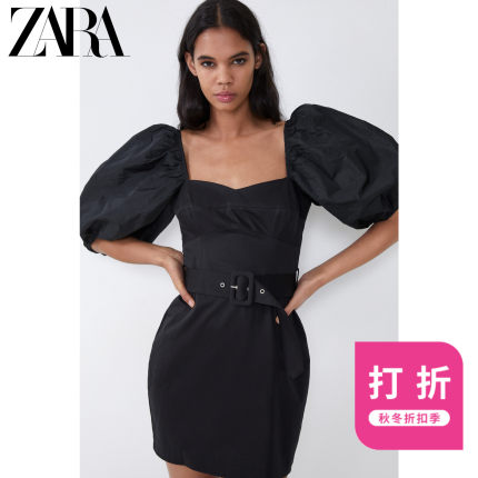 ZARA 新款 TRF 女装 宽松拼接连衣裙 07385320800