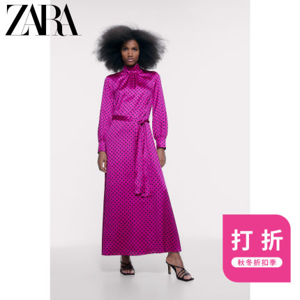 ZARA 新款 女装 波点迷笛连衣裙 08716120630