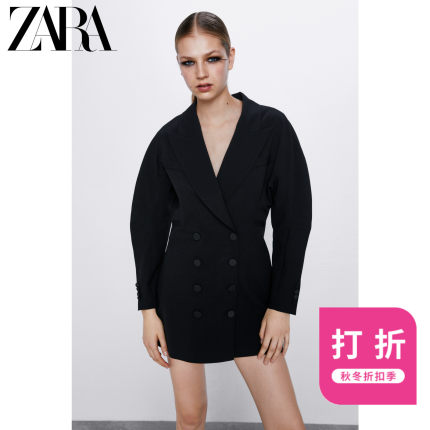ZARA 新款 女装 宽袖礼服领连衣裙 08670409800