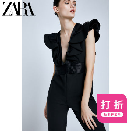ZARA 新款 女装 叠层袖连体裤 08758413800