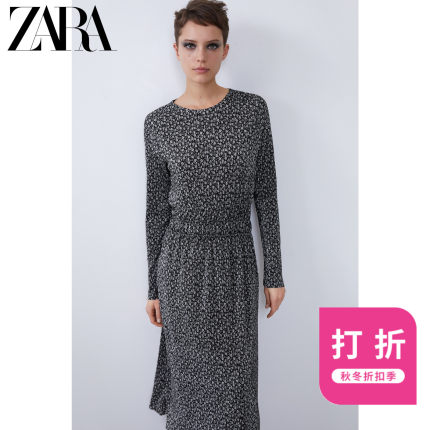ZARA 新款 TRF 女装 小打褶连衣裙 00219911084