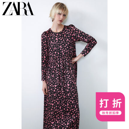 ZARA新款 TRF 女装 印花迷笛连衣裙 08342342032