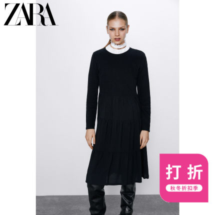 ZARA 新款 女装 叠层装饰连衣裙 00264458800
