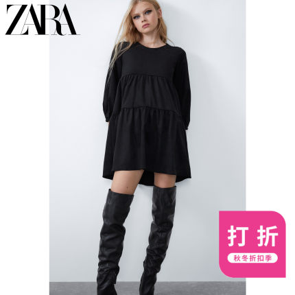 ZARA 新款 TRF 女装 绒面质感效果连衣裙 08743199800