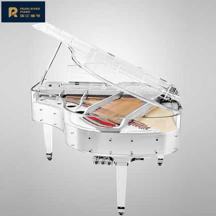 珠江钢琴恺撒堡系列正品时尚美观透明玻璃材质独特设计钢琴