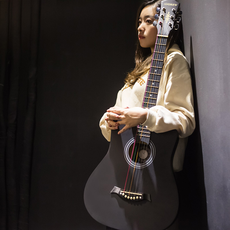 安德鲁吉他初学者学生女男新手入门练习木吉他38寸41寸乐器