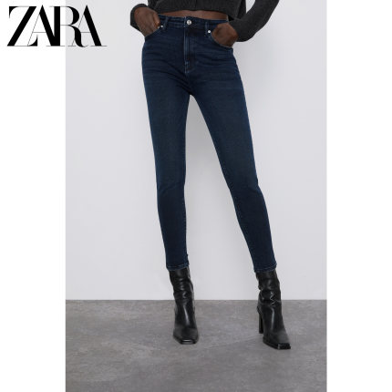 ZARA 新款 女装 高腰牛仔裤 07223040407