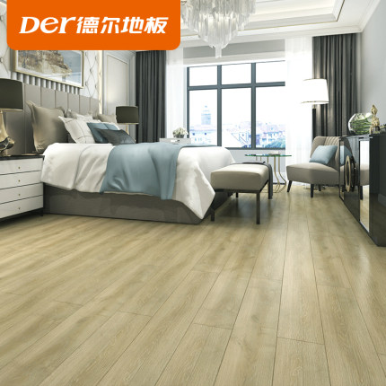 德尔地板无醛芯环保北欧家用卧室客厅强化复合木地板耐磨防潮DN14