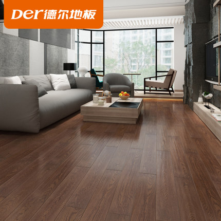 德尔地板无醛添加实木复合地板家用 适用地暖加厚耐磨传勋系列