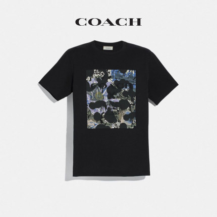 COACH/蔻驰 男士KAFFEFASSETT印花T恤