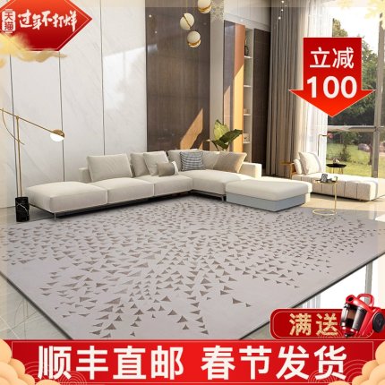倾尚进口客厅地毯茶几毯现代简约轻奢北欧风卧室沙发家用床边地毯