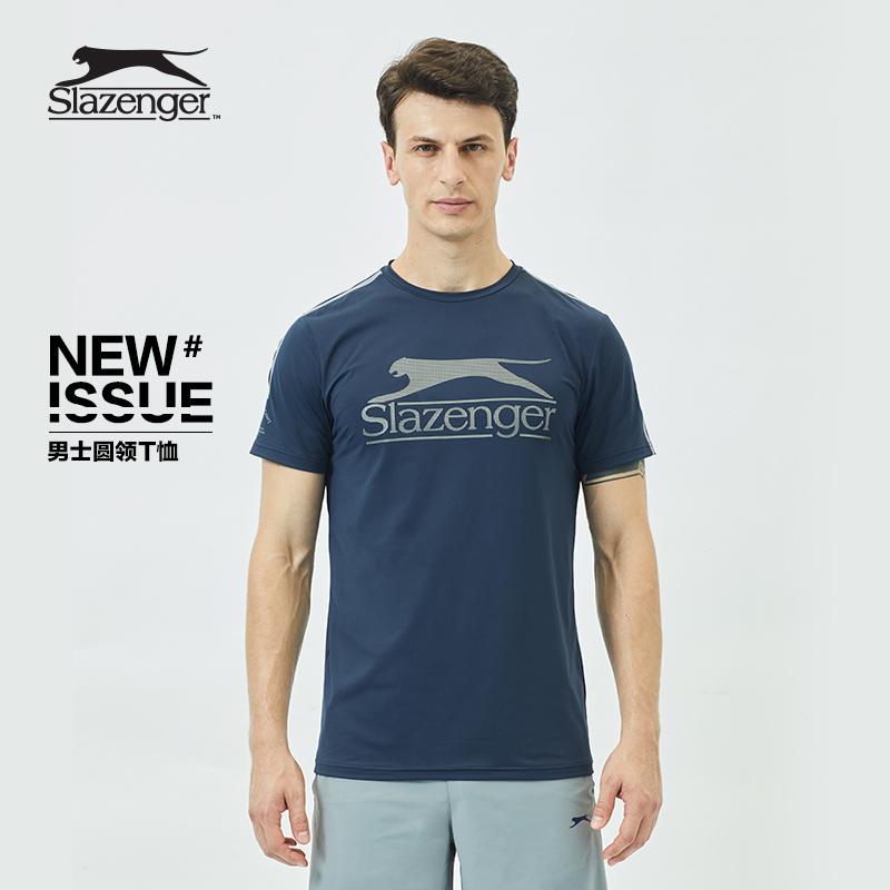 slazenger/史莱辛格 116周年温网纪念版男士圆领网球服T恤