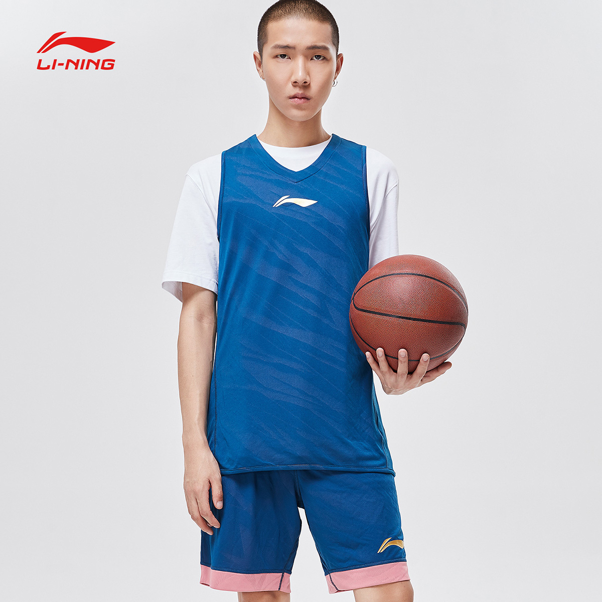 李宁篮球比赛服男士篮球系列男装上衣针织运动服AAYP311