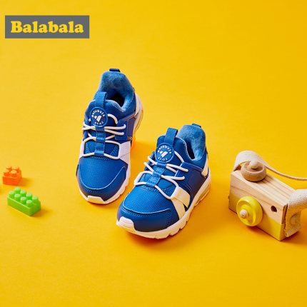 巴拉巴拉男童鞋儿童运动鞋冬季透气棉鞋跑步鞋小童鞋子潮舒适轻便