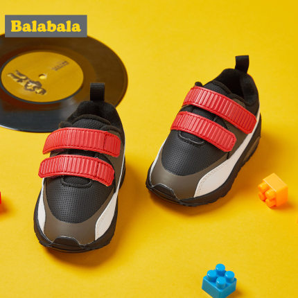 巴拉巴拉男童棉鞋儿童运动鞋冬季加绒保暖小童鞋气垫鞋子