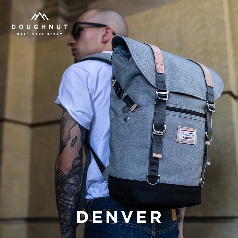 Doughnut Denver甜甜圈旅行双肩包男包学生时尚书包户外旅行背包