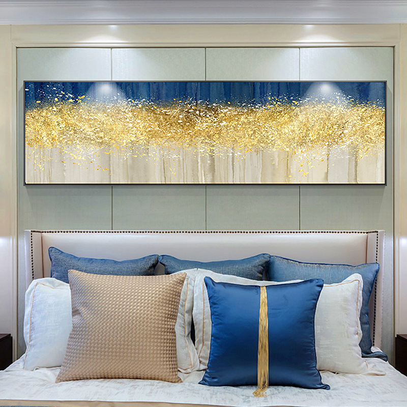 轻奢抽象横版卧室床头装饰画简约现代大气客厅挂画沙发背景墙壁画