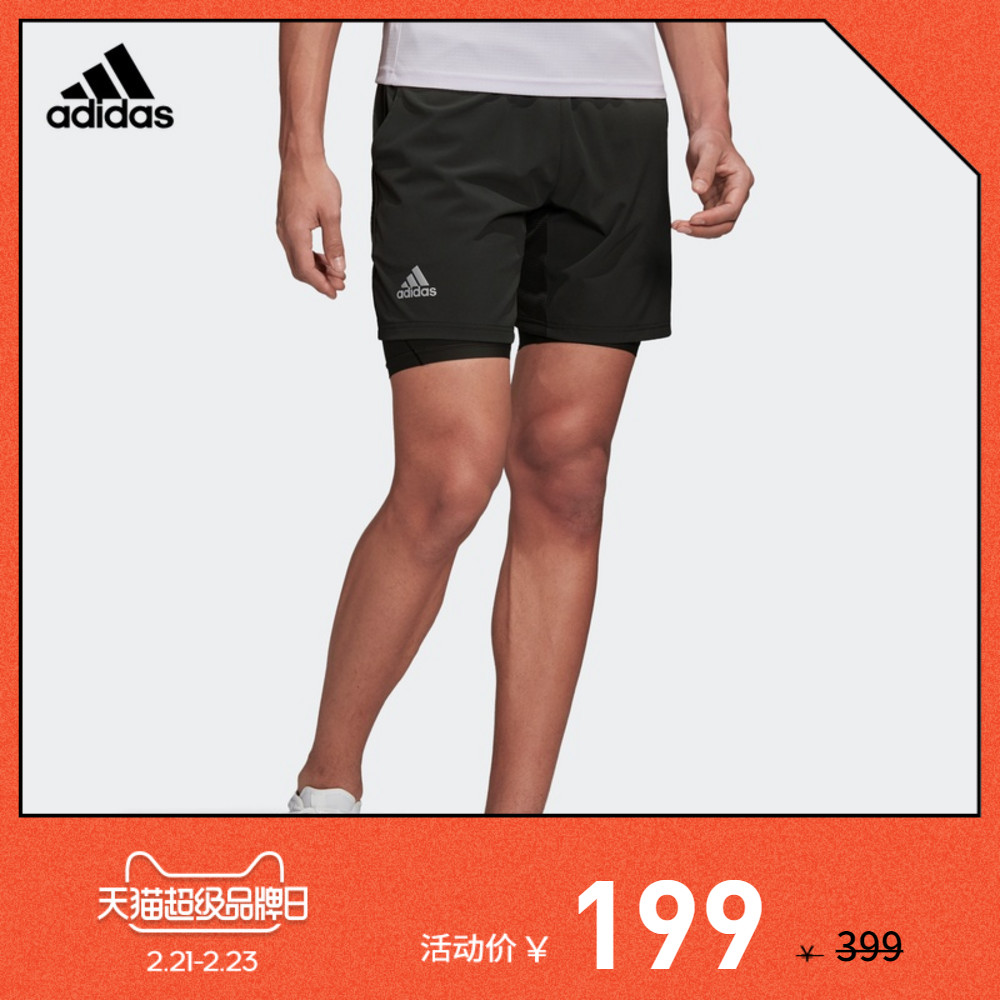 阿迪达斯官网 adidas 2N1 SHORT H.RDY 男装网球运动短裤FK0806