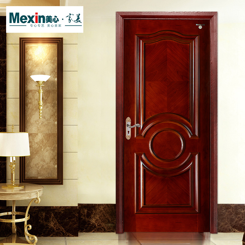 Mexin美心木门 欧式烤漆实木复合卧室门 定制房门 室内门套装门