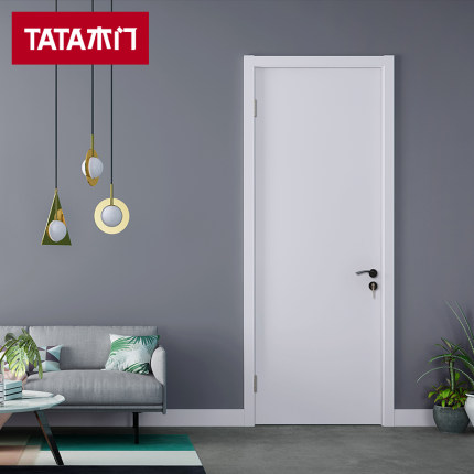 TATA木门卧室门家用室内门卫生间门S实木复合厨房套装门@001-J