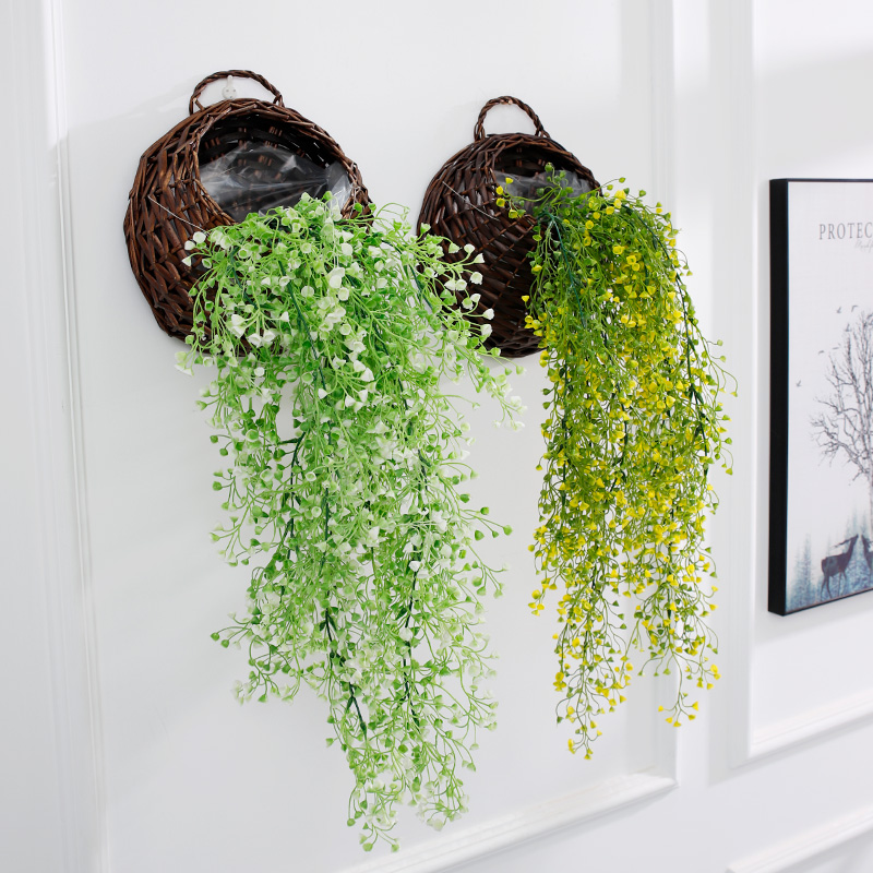 仿真花假花装饰仿真植物绿植塑料壁挂壁饰办公室室内客厅吊篮绿萝