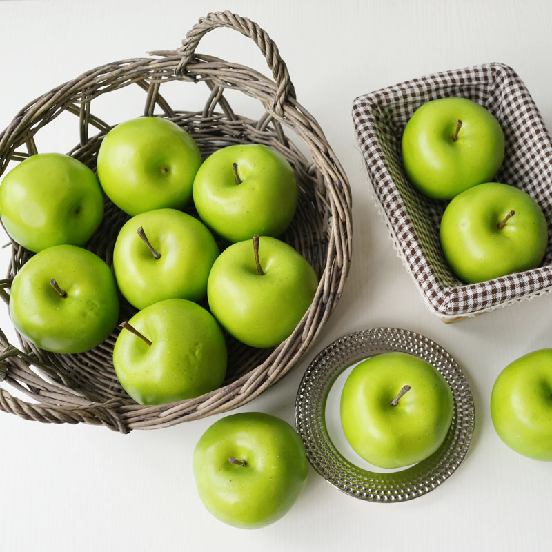 高仿 加重 青苹果 装饰水果 Lmdec装饰用品蔬果蔬菜仿真水果