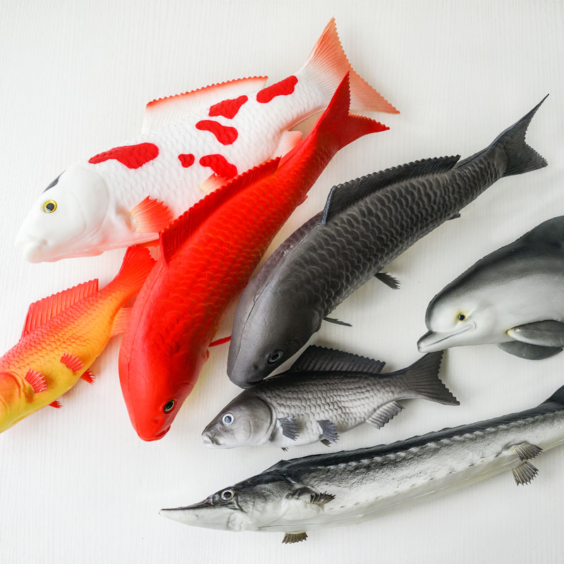 仿真鱼假鱼鲤鱼锦鲤海豚模型 Lmdec高仿真蔬果PU鱼餐厅厨房装饰品