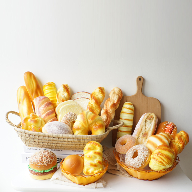 Lmdec样板房食品摆设 假面包仿真食物面包房橱柜展台装饰品 清货